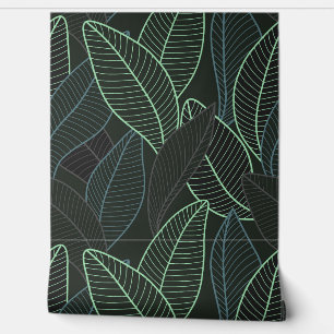Papel Pintado Líneas curvadas Ramas deja G625 negro
