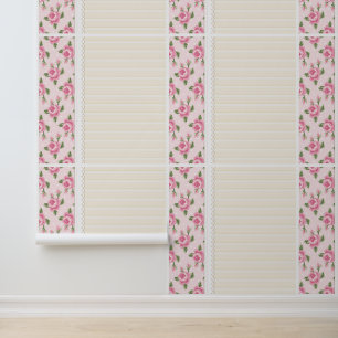 Papel Pintado Líneas de Rosa Sonrojada