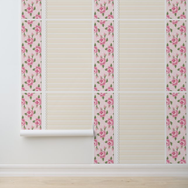 Papel Pintado Líneas de Rosa Sonrojada (Solicitud)