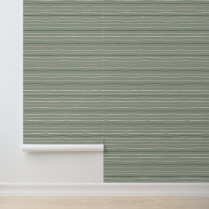 Papel Pintado Líneas Resumen de Sage Green