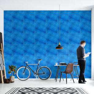 Papel Pintado Líneas variadas azules