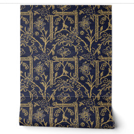 Papel Pintado Lirio dorado imperial: seda chinoiserie del siglo 