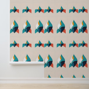 Papel Pintado Llama moderna - Arte con logotipo abstracto Minima