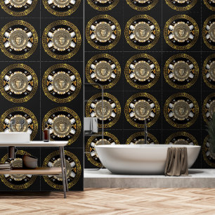 Papel Pintado Llave de Medusa y Meandro Griego Diseñador