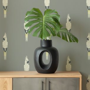 Papel Pintado Llueve Cockatoos sobre gris