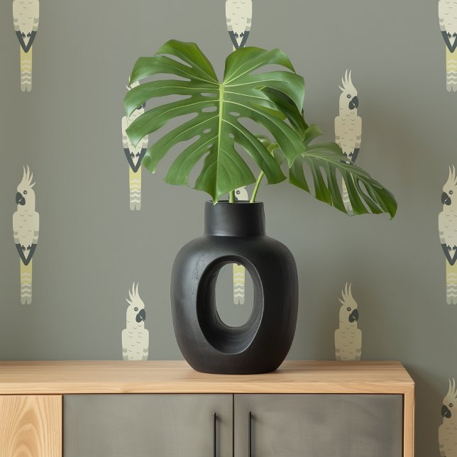 Papel Pintado Llueve Cockatoos sobre gris (Subido por el creador)