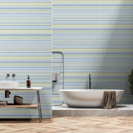 Papel Pintado Lluvia de primavera y rayas azules tropicales