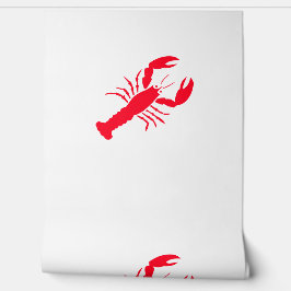 Papel Pintado Lobster Red Crustacean 4Joanie