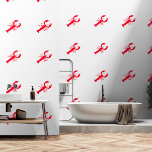 Papel Pintado Lobster Red Crustacean 4Joanie