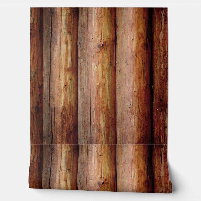 Papel Pintado LOG LOGS TEXTURED REALISTIC Wallpaper (Desenrollar)