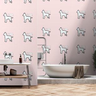 Papel Pintado Logo DOG rosa pálido