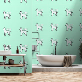 Papel Pintado Logotipo del DOG Aqua Green