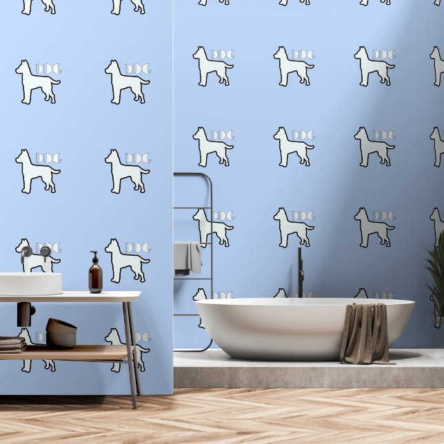 Papel Pintado Logotipo DOG Lt Blue (Baño)