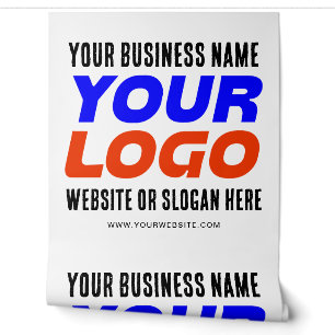 Papel Pintado Logotipo empresarial personalizado, nombre, sitio