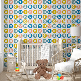 Papel Pintado Los niños recortan el alfabeto y el patrón de apre