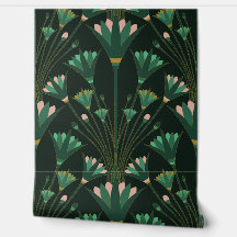 Loto Art Déco - Loto de vieira - Verde esmeralda