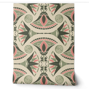Papel Pintado Lotus geométrico - Lotus estilizado - Rosa Rubor