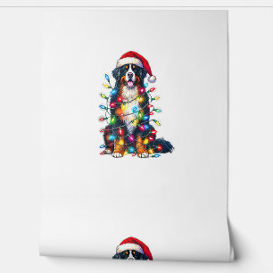 Papel Pintado Luces de Navidades de Bernese Mountain Dog