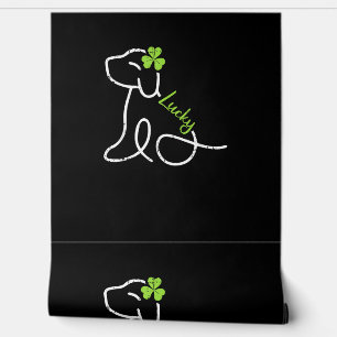 Papel Pintado Lucky Dog St Patricks Day Cuerdo Irlandés Puppy Sh