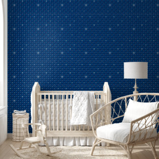 Papel Pintado Lujo Diamante Acolchado Azul Intenso