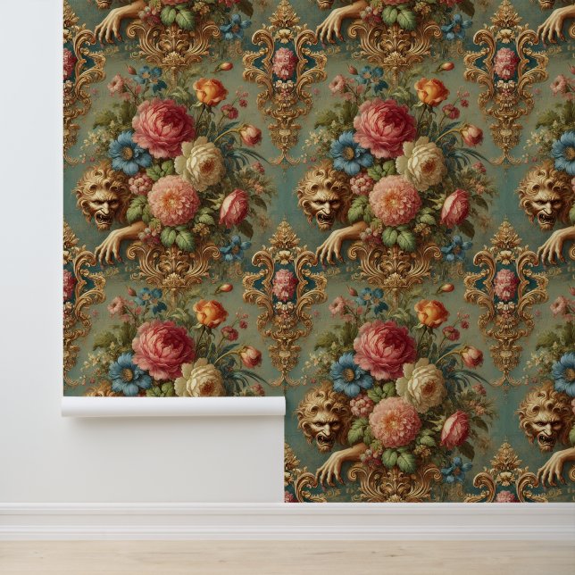 Papel Pintado Lujo - Diseño floral gótico (Solicitud)