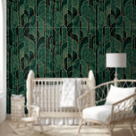 Papel Pintado Lujoso patrón Art Deco Verde y Oro<br><div class="desc">Lujoso patrón Art Deco Verde y Oro</div>