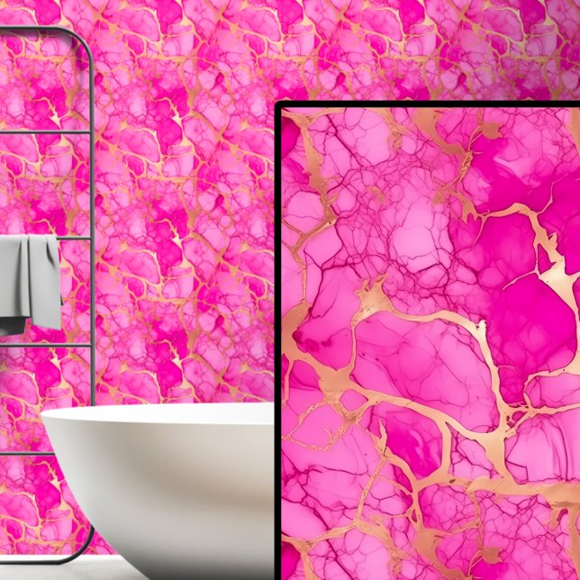 Papel Pintado Luminoso rosa y dorado mareado (Subido por el creador)