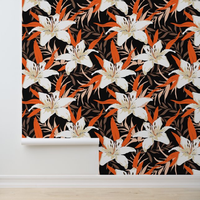 Papel Pintado Luminous Night Lilies (Solicitud)