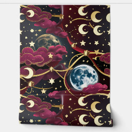 Papel pintado - Luna Celestial Roja