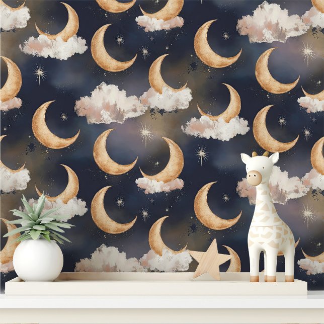 Papel Pintado Luna Creciente y Nubes (Subido por el creador)