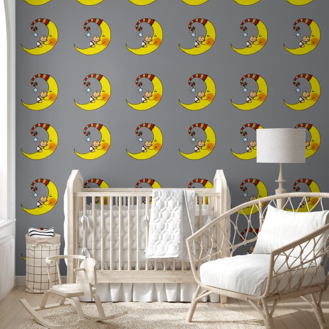 Papel Pintado luna de bebé de buena noche (Niños)