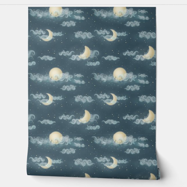 Papel Pintado Luna (pequeña escala) (Desenrollar)