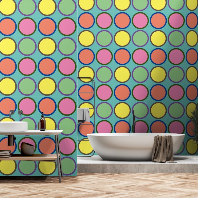 Papel Pintado Lunares (Baño)