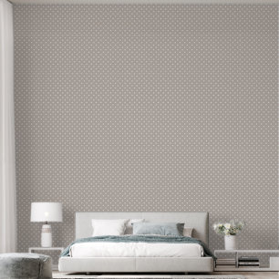 Papel Pintado Lunares Blancos sobre Beige Suave
