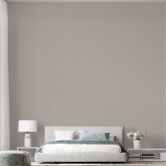Papel Pintado Lunares Blancos sobre Beige Suave