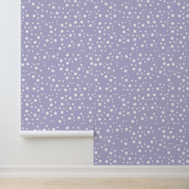 Papel Pintado Lunares blancos sobre violeta pálido