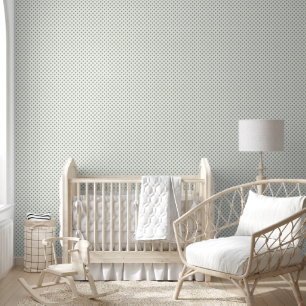 Papel Pintado Lunares Elegantes Verde Salvia