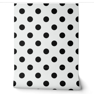 Papel Pintado Lunares Negros y Blancos
