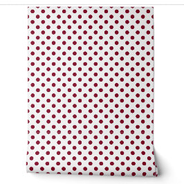 Papel Pintado Lunares rojos burgundy elegantes
