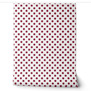 Papel Pintado Lunares rojos burgundy elegantes