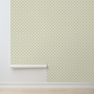 Papel Pintado Lunares verde oscuro lindos sobre crema claro