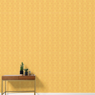 Papel Pintado Lux luce patrón geo amarillo dorado