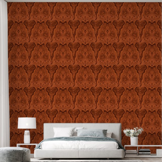 Papel Pintado Luxe Faux Walnut Pattern  (Dormitorio)