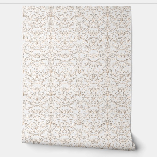 Papel Pintado Luxury Gold Damask Seamless Wallpaper Pattern  (Desenrollar)