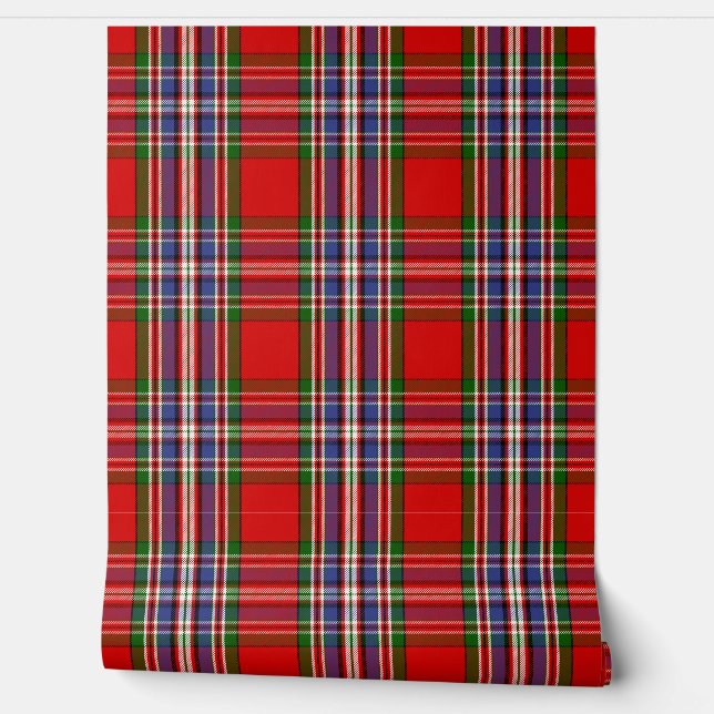 Papel Pintado MacFarlane Tartan Plaid Scottish Clan (Desenrollar)