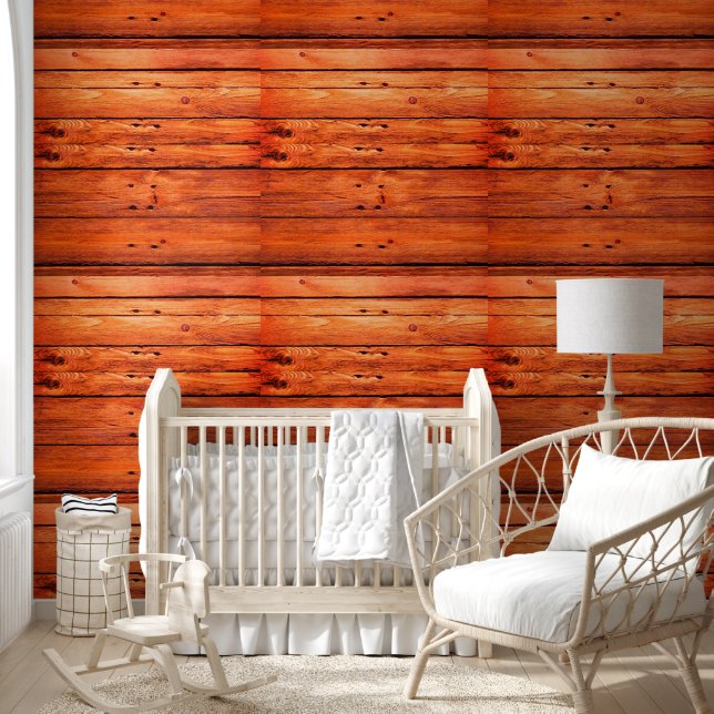 Papel pintado madera caoba roja (Niños)