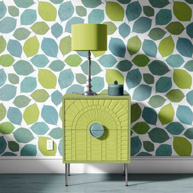 Papel Pintado Magnolia Leaf Apple Green Teal Aqua Blue (Subido por el creador)