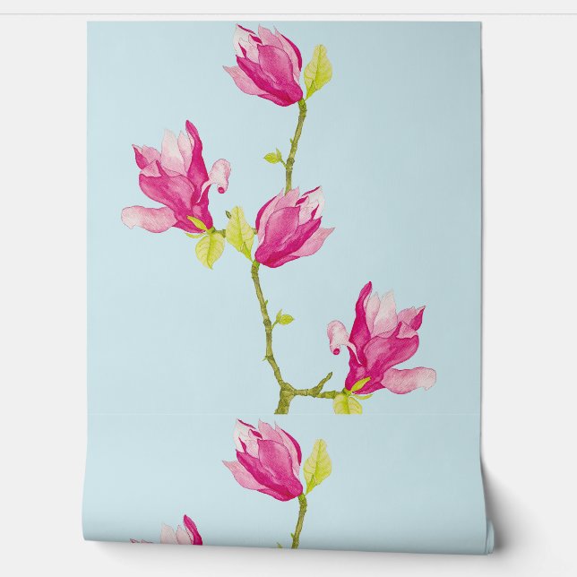Papel Pintado Magnolias Tulipán en un  (Desenrollar)