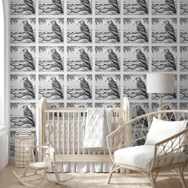 Papel Pintado Majestic Hawk Over Ocean View Colour (Niños)