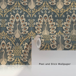 Papel Pintado Majestic Peacock Parade Art Nouveau